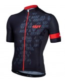 Men's Cycling Jersey CRYSTAL Black Red