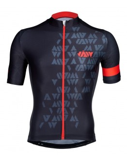 Men's Cycling Jersey CRYSTAL Black Red