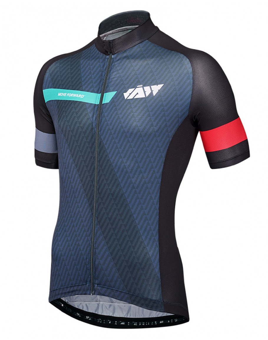 Men's High Ventilation Cycling Jersey JAW MOVE FORWARD Black