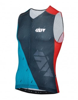 Men's Tri Singlet JAW TEAM Black Green Red