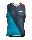 Men's Tri Singlet JAW TEAM Black Green Red