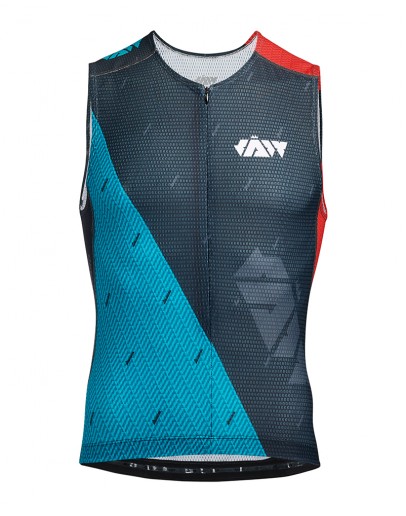 Men's Tri Singlet JAW TEAM Black Green Red