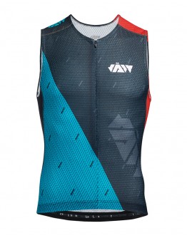 Men's Tri Singlet JAW TEAM Black Green Red