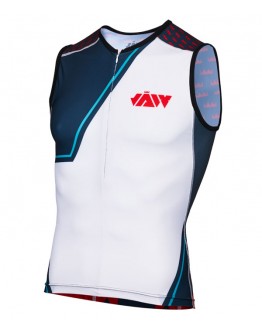 Men's Tri Singlet BIG J White Grey