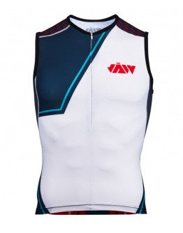 Men's Tri Singlet BIG J White Grey