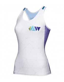 Women's Tri Singlet CRYSTAL White Blue 