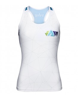 Women's Tri Singlet CRYSTAL White Blue 
