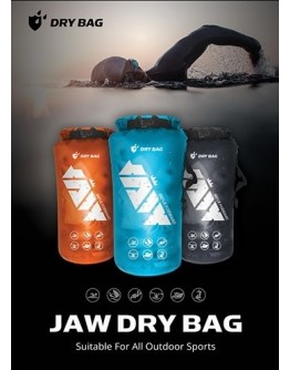 One Shoulder Strap Transparent 10L Dry Bag JAW Black 