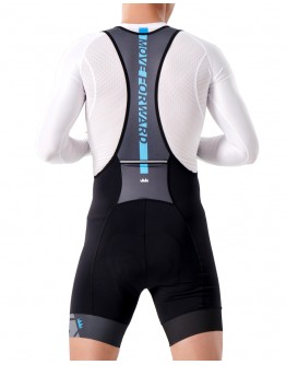 Men's Cycling Bib Shorts MOVE FORWARD Metal Gray Blue