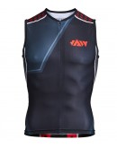 Men's Tri Singlet BIG J Black Red