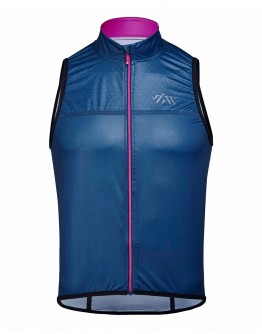 Wind/Water Resistant Cycling Vest JOUER VELO Navy Blue Unisex 