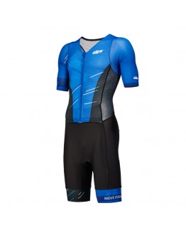 Men's Tri Suit with short sleeves Meteor Sapphire