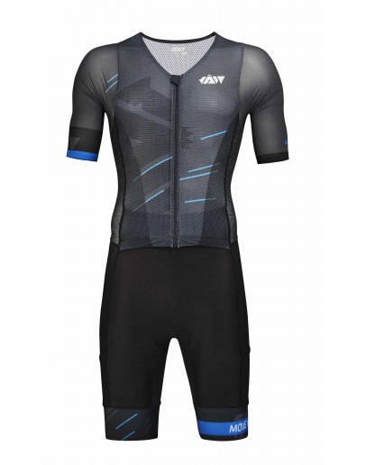 Men's Tri Suit with short sleeves Meteor Black