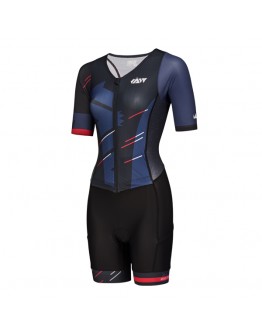 Women's Tri Suit with short sleeves Meteor Black
