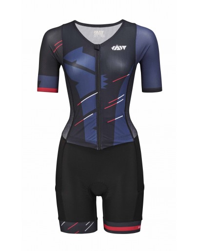 Women's Tri Suit with short sleeves Meteor Black