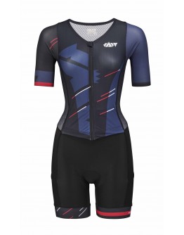 Women's Tri Suit with short sleeves Meteor Black