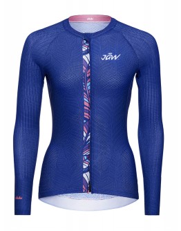 Women's Cycling Jersey LEAVES Royal blue