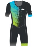 Kid's Tri Suit with short sleeves Stars Ombre Green