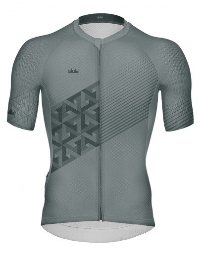 Unisex Cycling Jersey LEAVES Cloud Grey