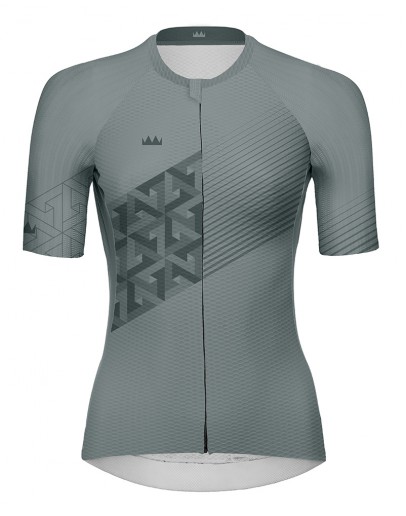 Unisex Cycling Jersey LEAVES Cloud Grey