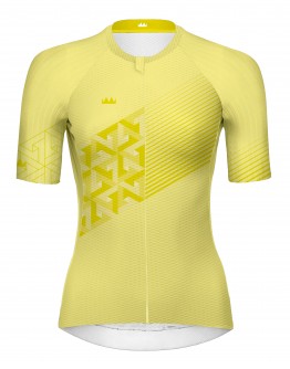 Unisex Cycling Jersey LEAVES Bright Yellow