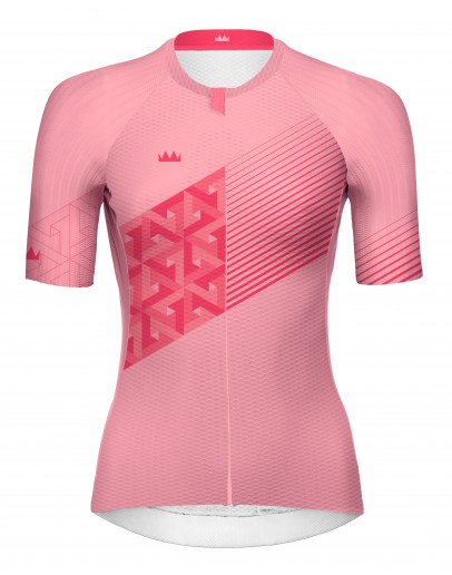 Unisex Cycling Jersey LEAVES Coral