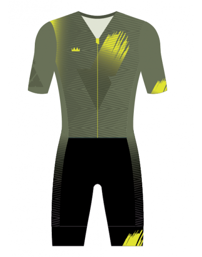 Men's Tri Suit with short sleeves Big J Olive Green