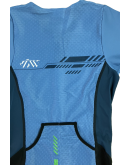 Men's Tri Suit with short sleeves Vintage Blue