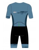Men's Tri Suit with short sleeves Vintage Blue
