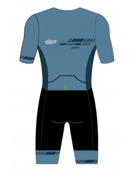 Men's Tri Suit with short sleeves Vintage Blue