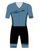 Men's Tri Suit with short sleeves Vintage Blue