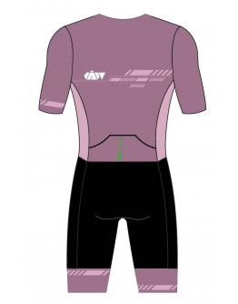 Women's Tri Suit with short sleeves VINTAGE-Taro Purple