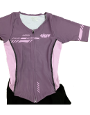 Women's Tri Suit with short sleeves VINTAGE-Taro Purple