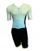 Men's Triathlon Suit with short sleeves RIPPLE -Lime