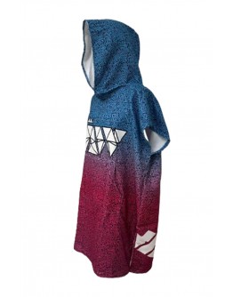 Unisex Toweling Robe JAW Ripple Red-blue