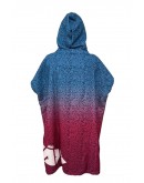 Unisex Toweling Robe JAW Ripple Red-blue