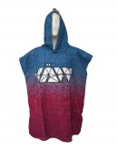 Unisex Toweling Robe JAW Ripple Red-blue