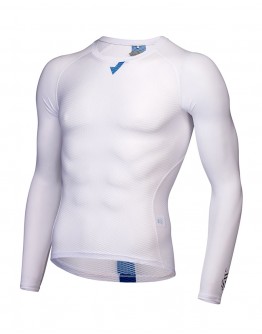 Men's Long Sleeves Cycling Base Layer MOVE FORWARD White