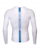 Men's Long Sleeves Cycling Base Layer MOVE FORWARD White
