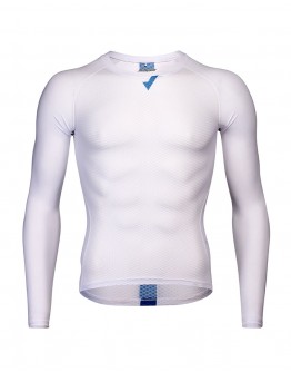 Men's Long Sleeves Cycling Base Layer MOVE FORWARD White