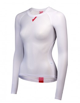 Women’s Long Sleeves Cycling Base Layer MOVE FORWARD White