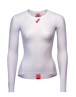 Women’s Long Sleeves Cycling Base Layer MOVE FORWARD White