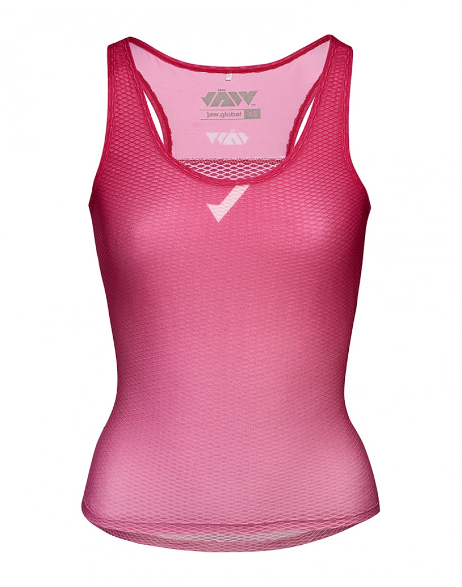 Women's Cycling Base Layer, JAW CHECKED, Ombre Pink
