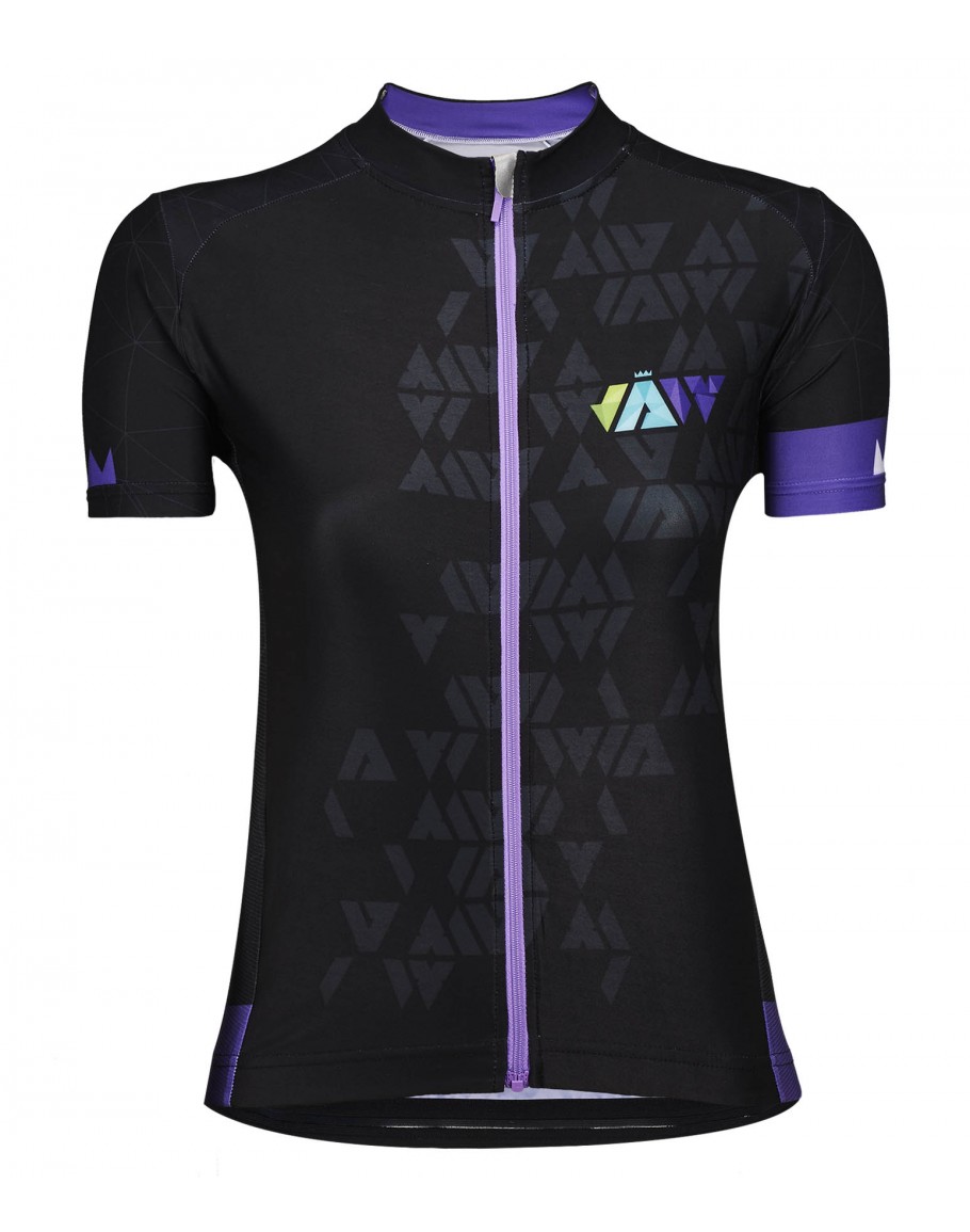 Women's Ultra Light Weight Cycling Jersey JAW CRYSTAL Black