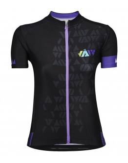 Women's Cycling Jersey CRYSTAL Black Purple
