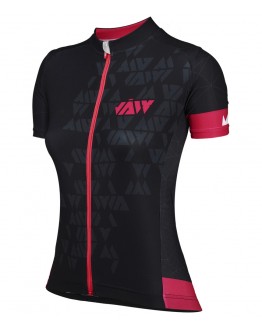 Women's Cycling Jersey CRYSTAL Black Fuchsia