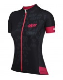 Women's Cycling Jersey CRYSTAL Black Fuchsia
