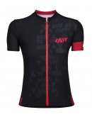 Women's Cycling Jersey CRYSTAL Black Fuchsia