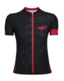 Women's Cycling Jersey CRYSTAL Black Fuchsia