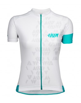 Women's Cycling Jersey CRYSTAL White Aqua Blue